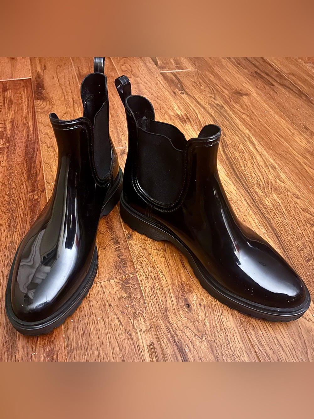 Michael Kors Glossy Black Rain Boots